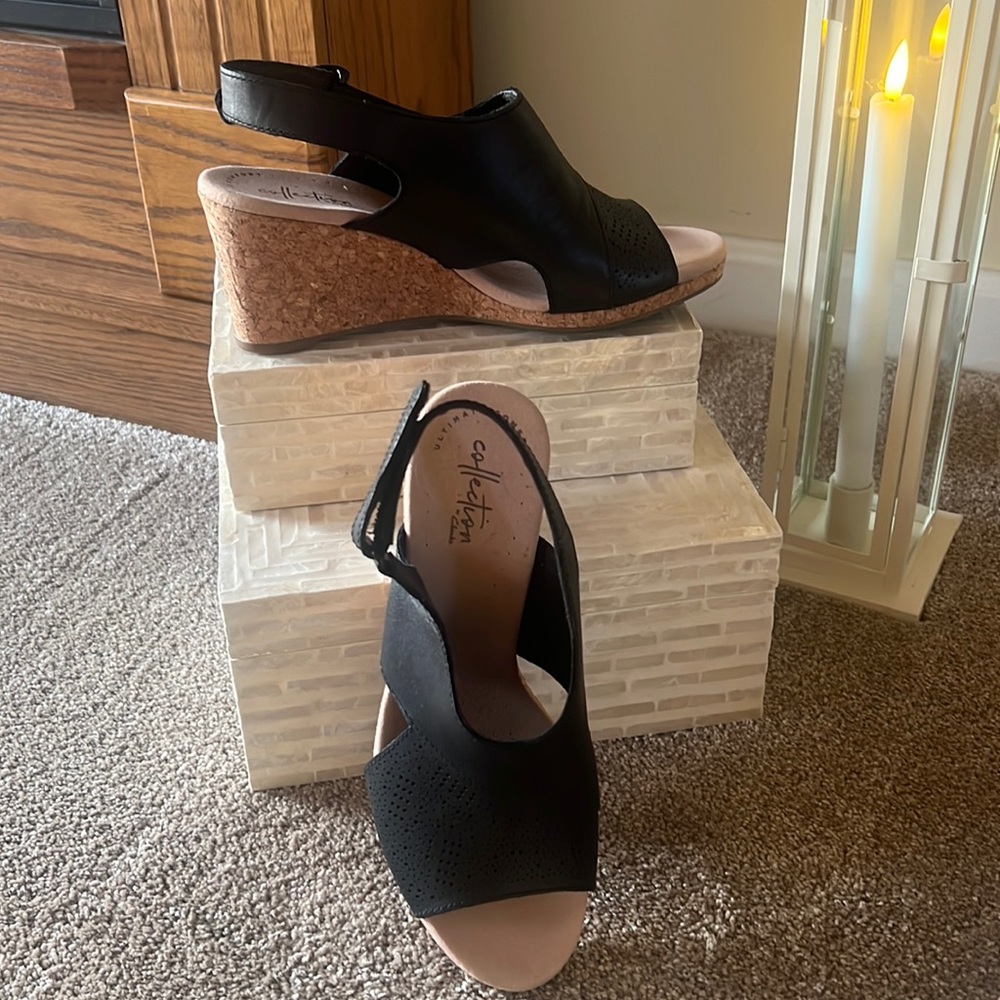 Clarks wedge sandals